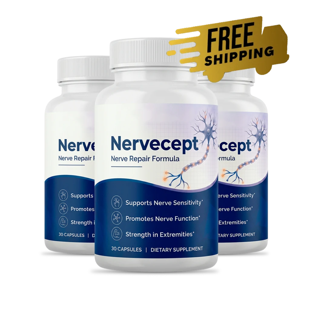 Nervecept nerve repair formula, 3-bottle kit